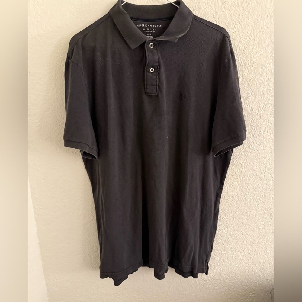 American Eagle Outfitters Charcoal Polo Shirt